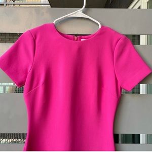 Likely Hot Pink Short Sleeve Mini Dress
